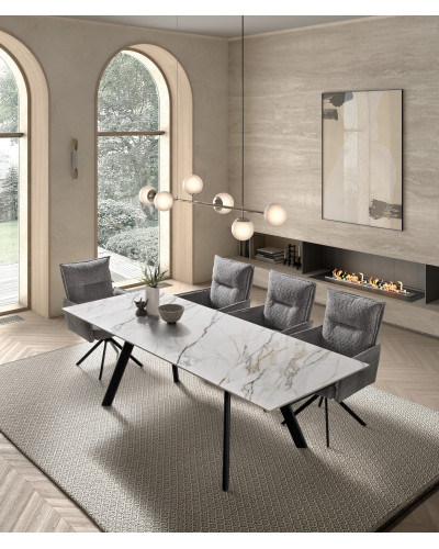 DT-510 Dining Table Black/White