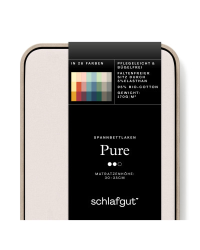 Schlafgut Pure Fitted Sheet Light Sand