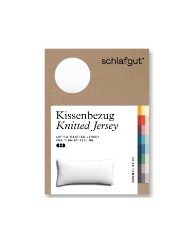Schlafgut Jersey Pillow Case White 40x80cm