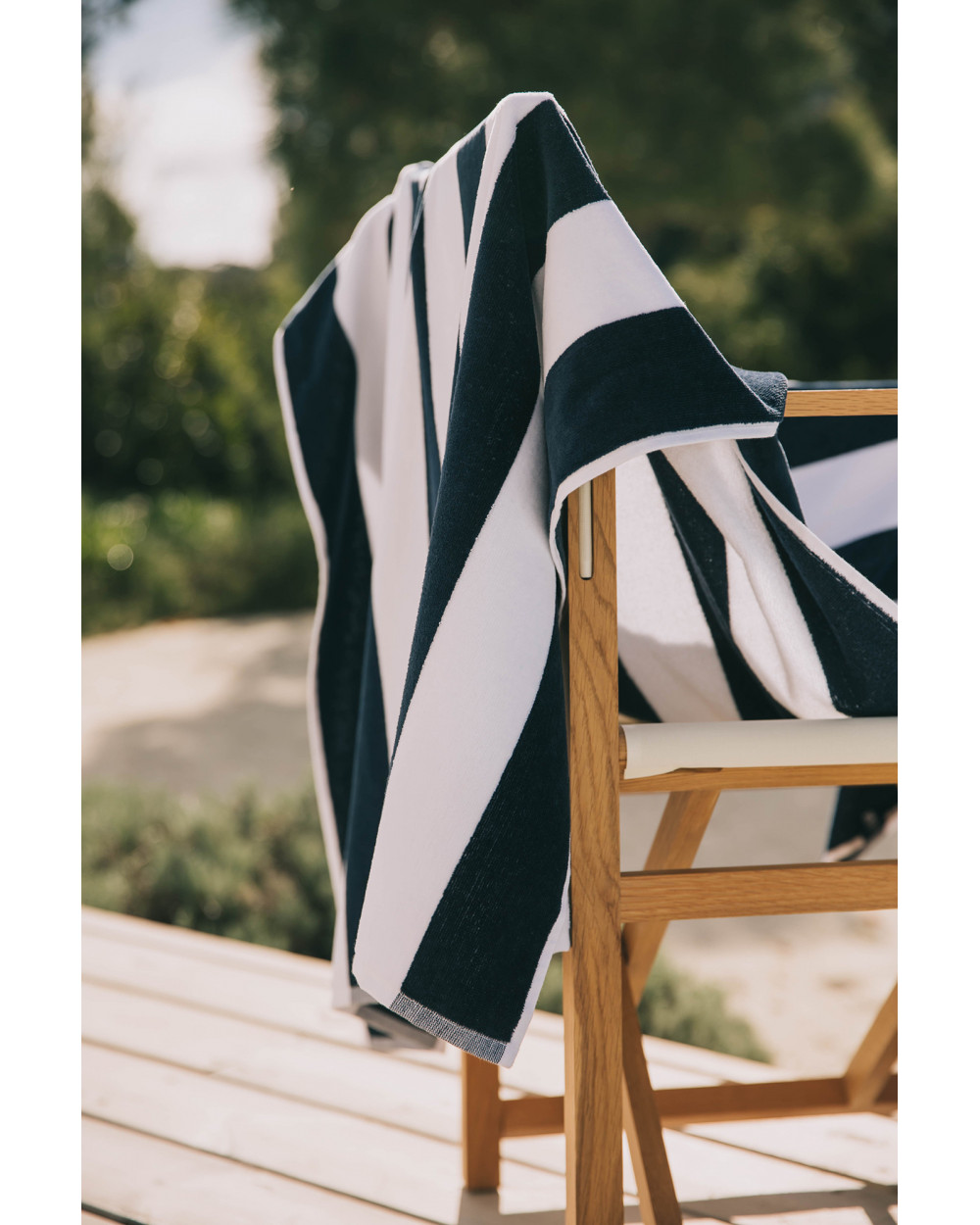 Navy Blue Gibalta Beach Towel By Torres Novas
