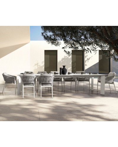 Otavio White Extending Dining Table