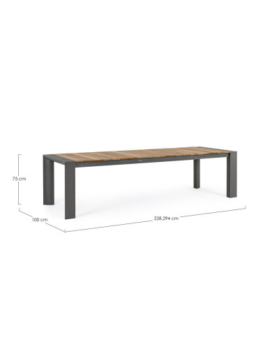 Cameron Antracite Extending Dining Table