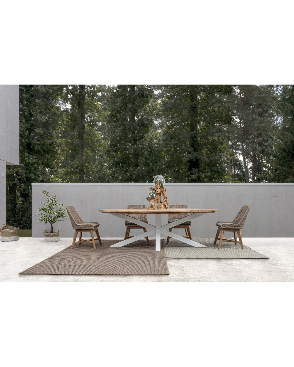 Palmdale White Oval Dining Table