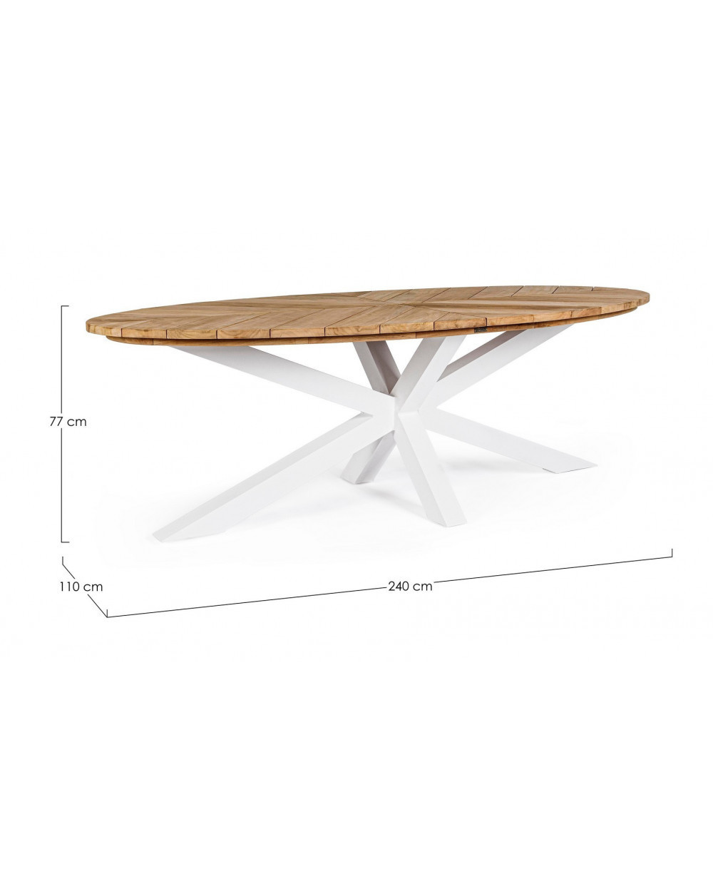 Palmdale White Oval Dining Table
