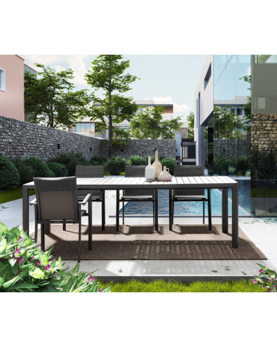 Kiplin Charcoal Extending Table