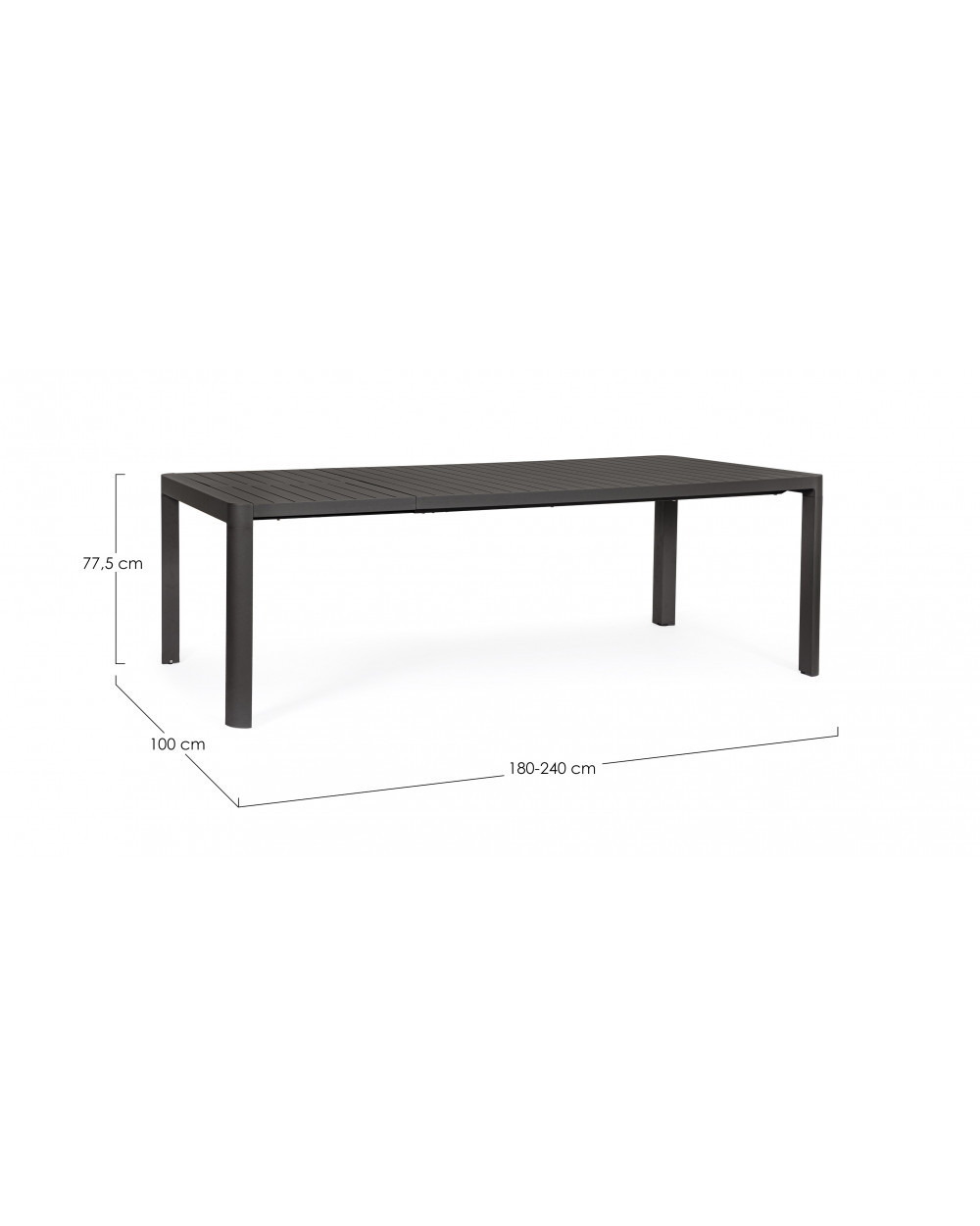 Kiplin Charcoal Extending Table
