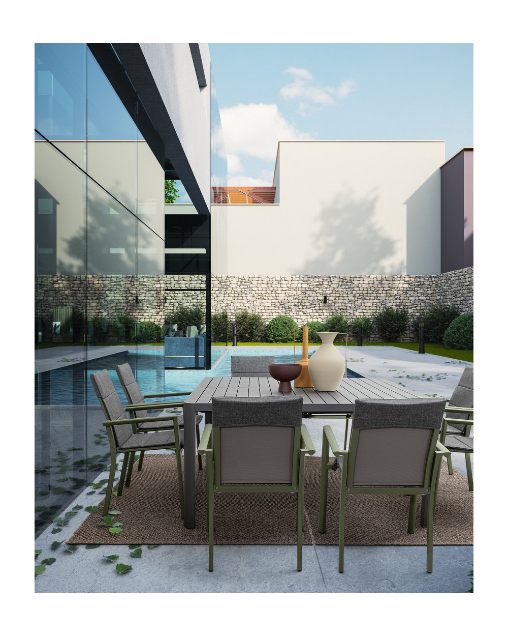Kiplin Charcoal SQ Extending Table