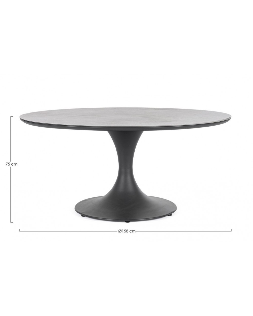 Arnold Antracite 158cm Dining Table