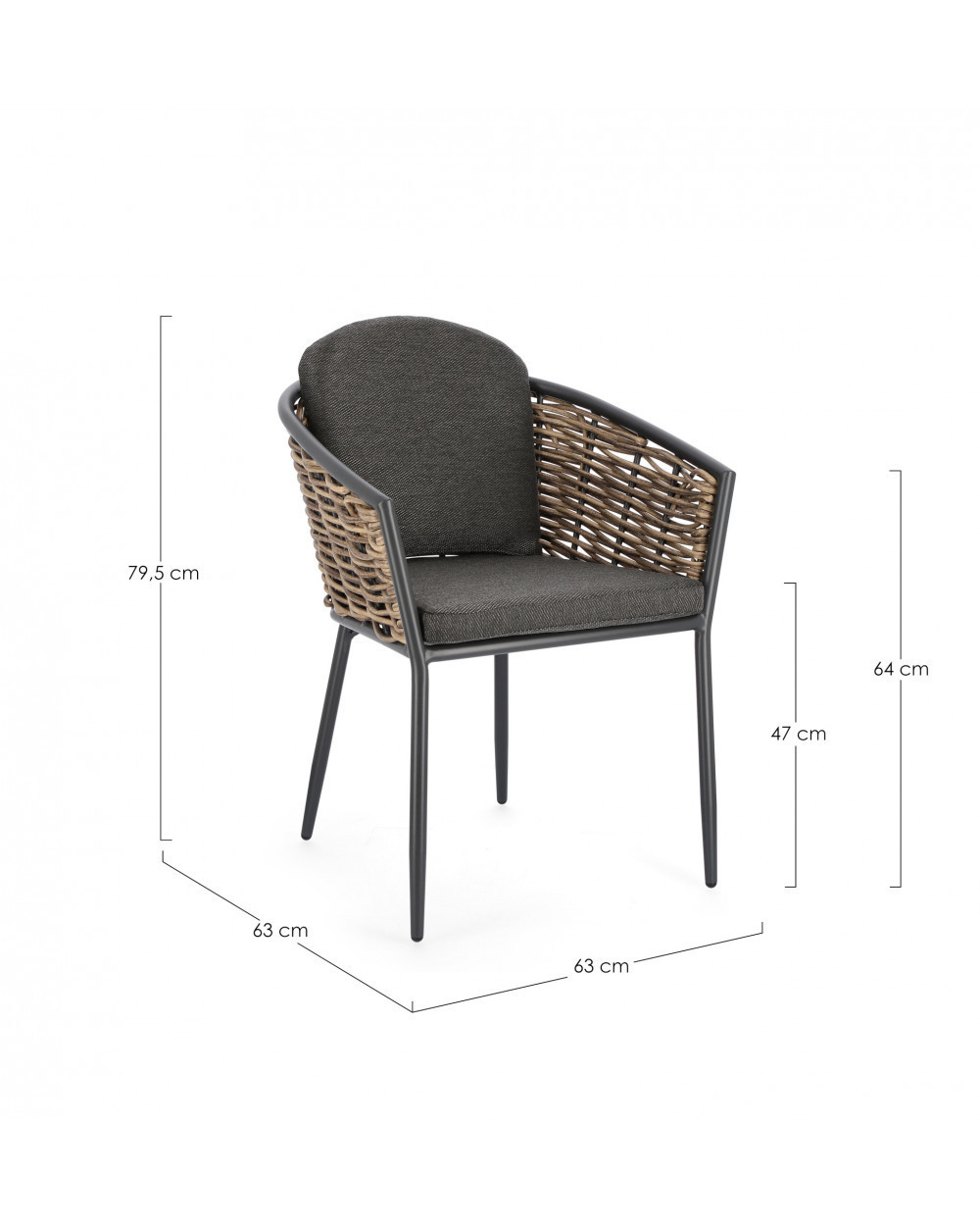 Maribela Antracite Dining Chair