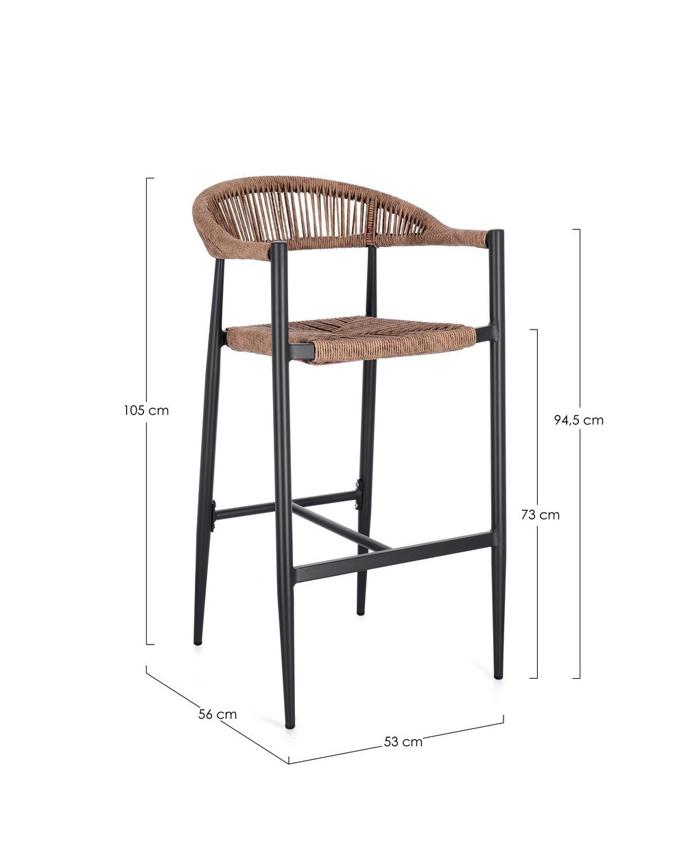 Jandia Antracite Bar Stool
