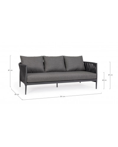 Jacinta Antracite Sofa Set