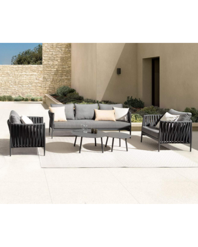 Jacinta Antracite Sofa Set