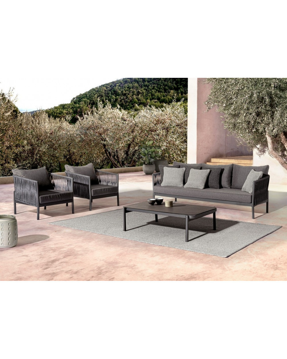 Florencia Antracite Sofa Set