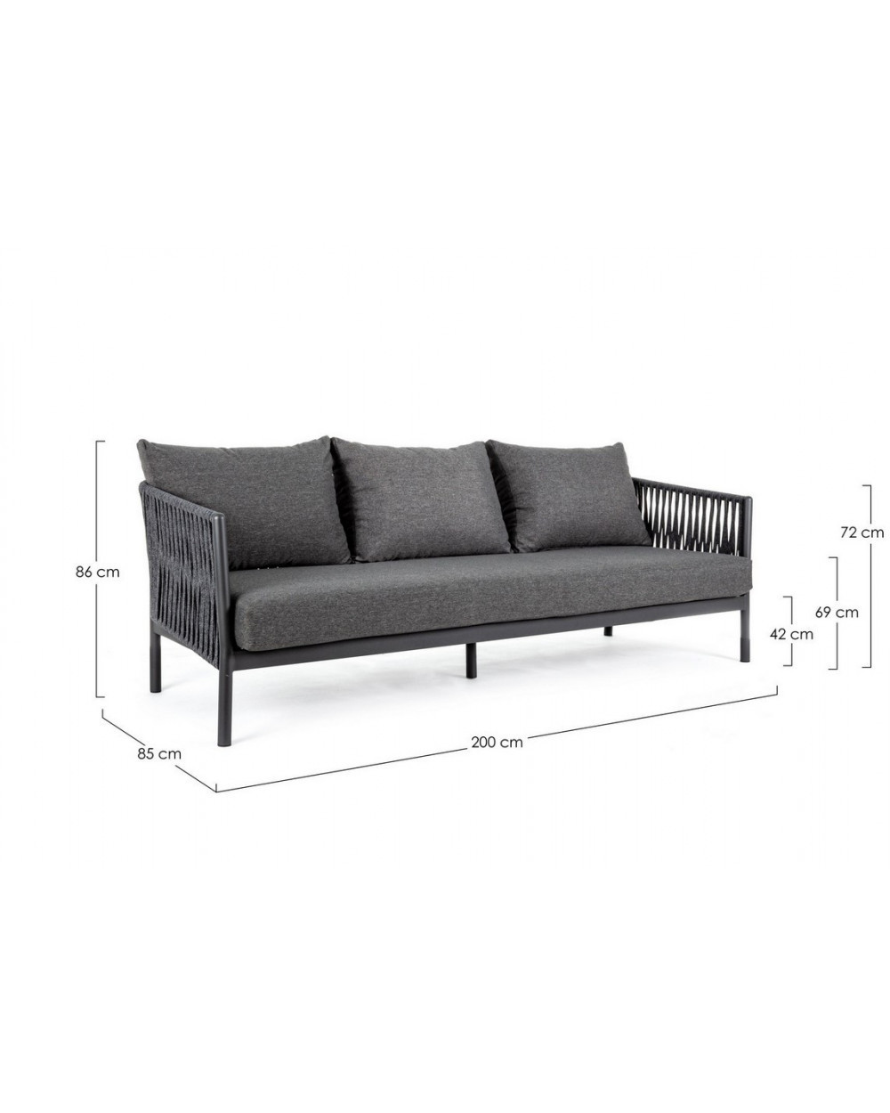 Florencia Antracite Sofa Set