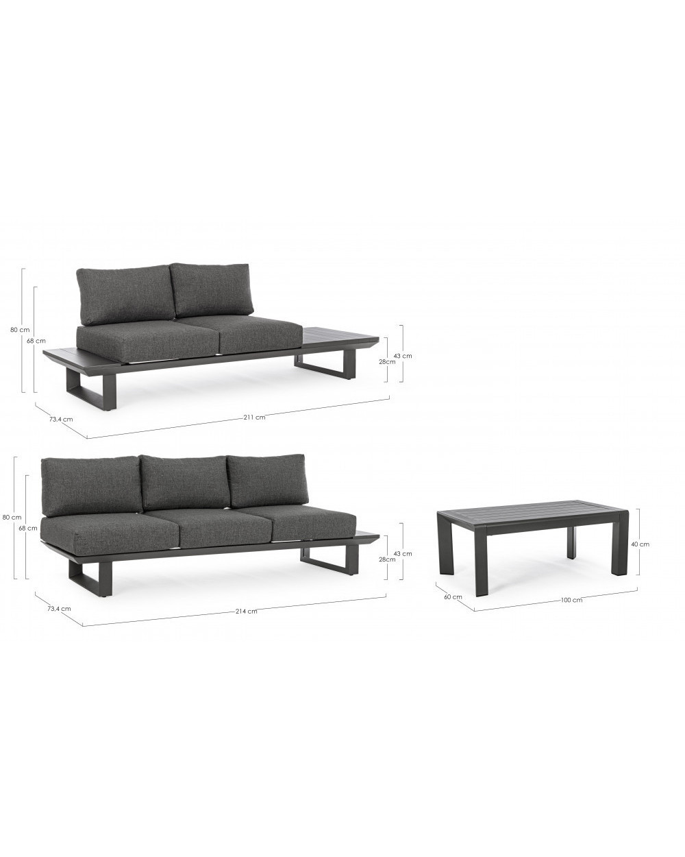 Konnor Antracite Corner Sofa