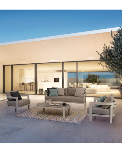 Presley White Sofa Set