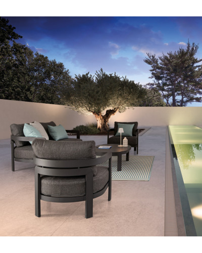 Presley Antracite Sofa Set