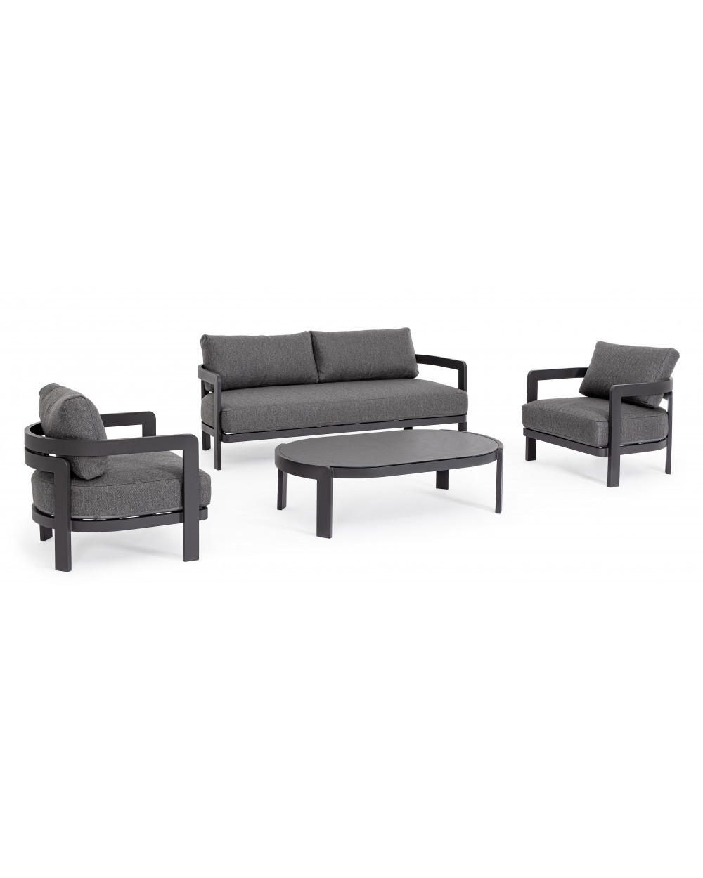 Presley Antracite Sofa Set