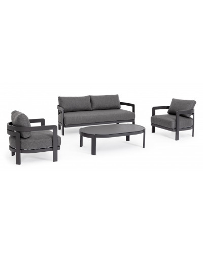 Presley Antracite Sofa Set