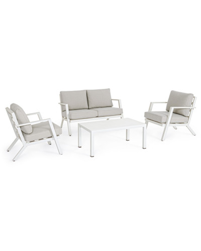 Harley White Sofa Set