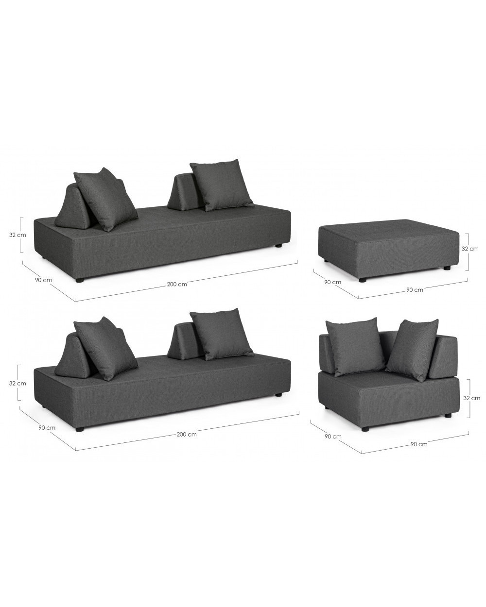 Piper Antracite Corner Sofa