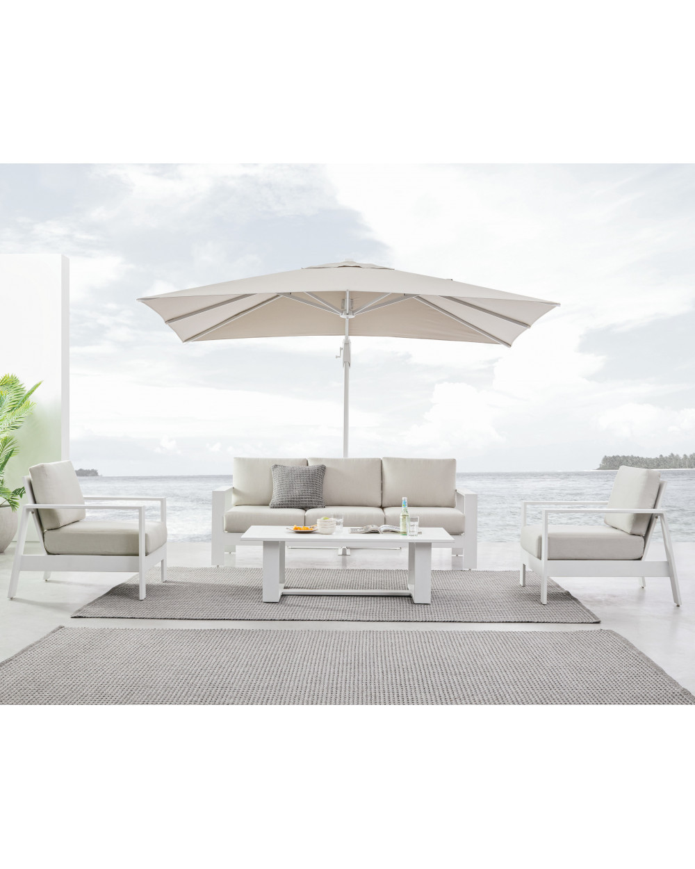 Baltic White Sofa Set