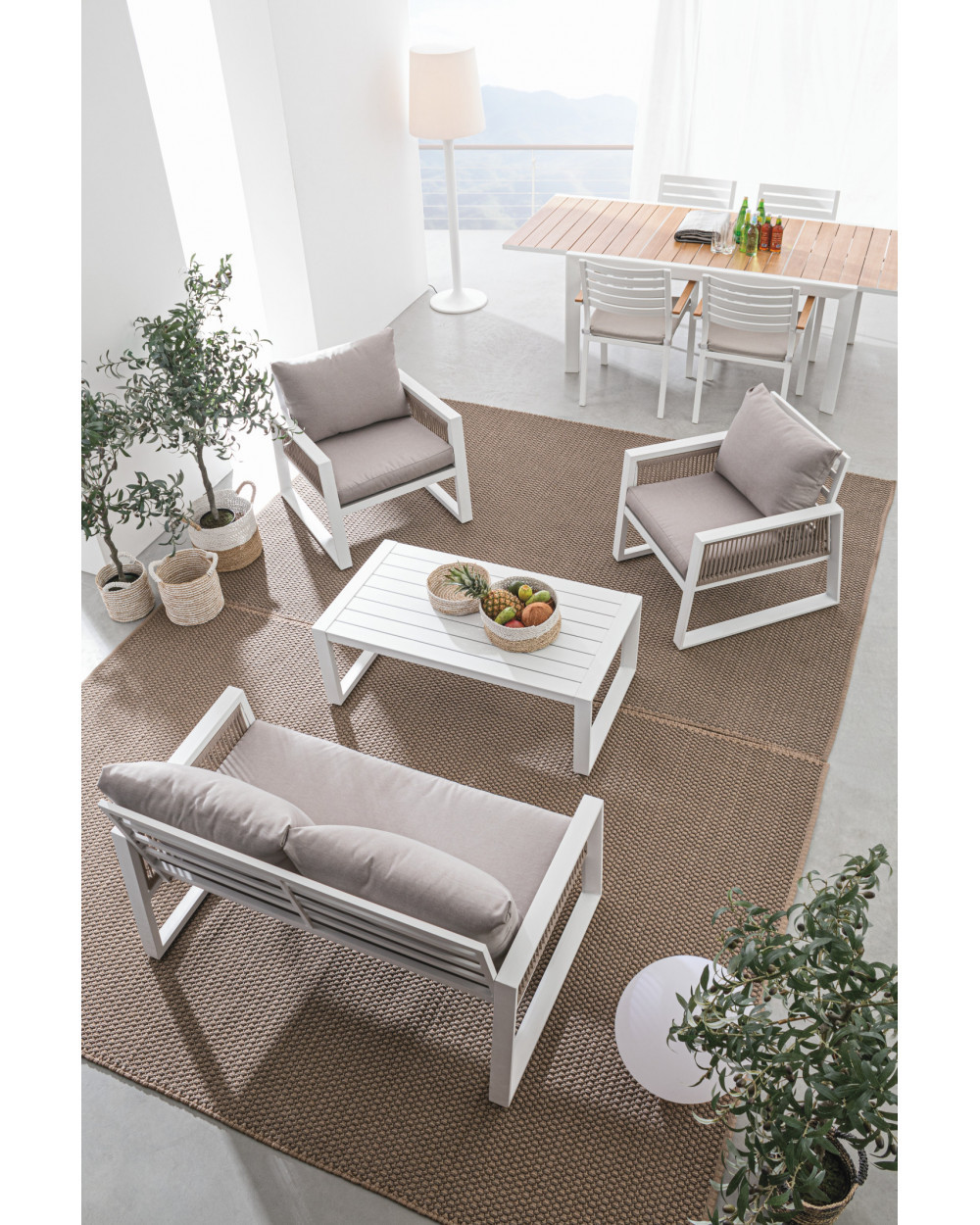Captiva White Sofa Set