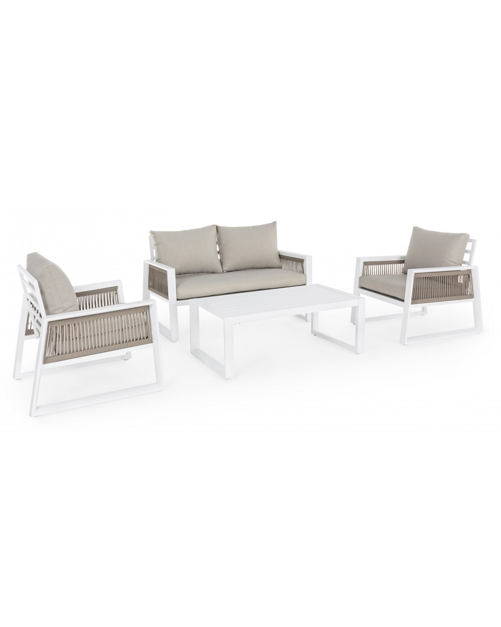 Captiva White Sofa Set