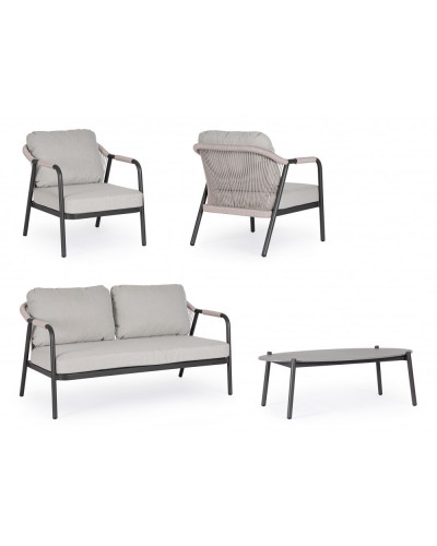Miravet Khaki Sofa Set