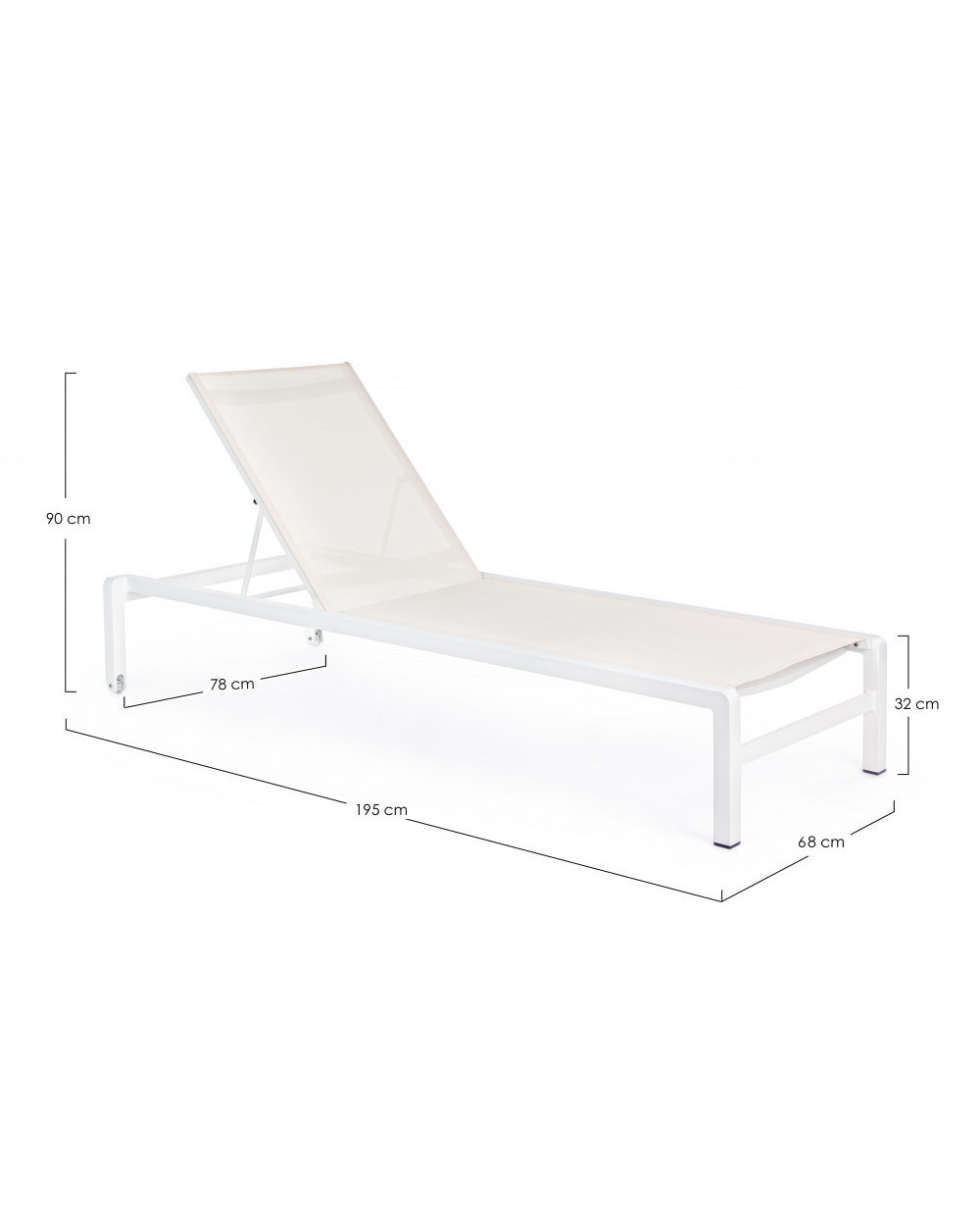 Konnor White Sunbed