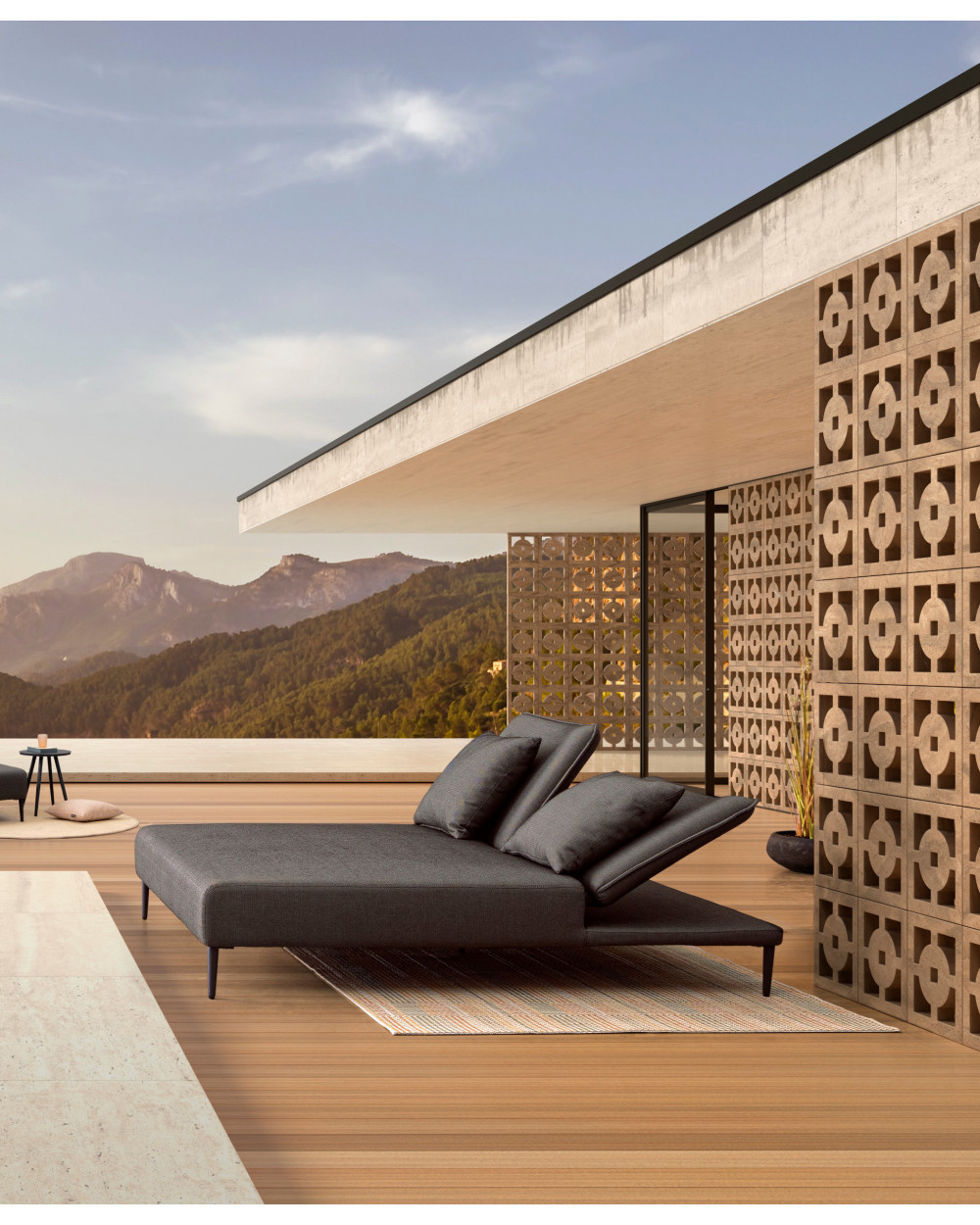 Viper Antracite Double Sunbed