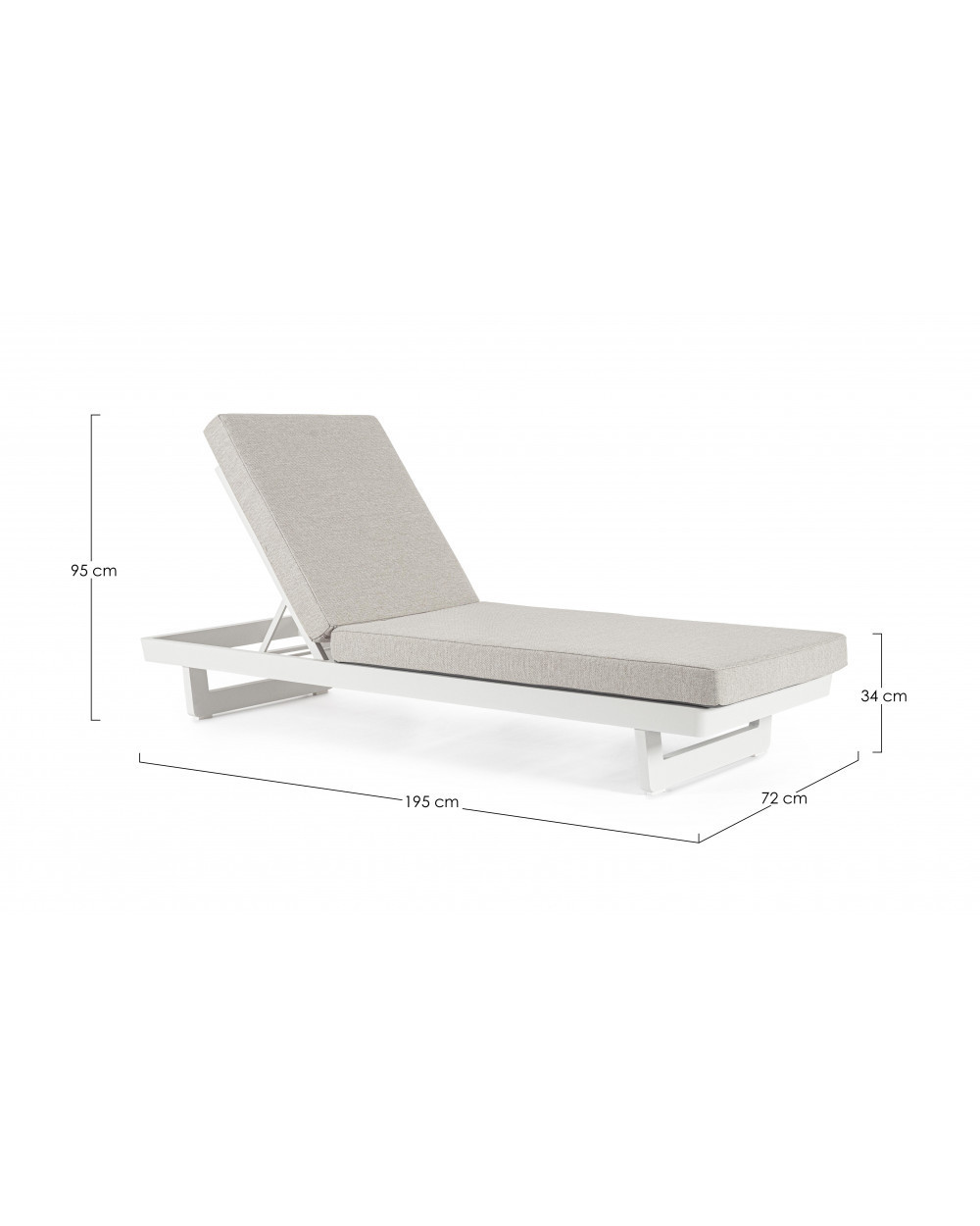 Infinity White Sunbed