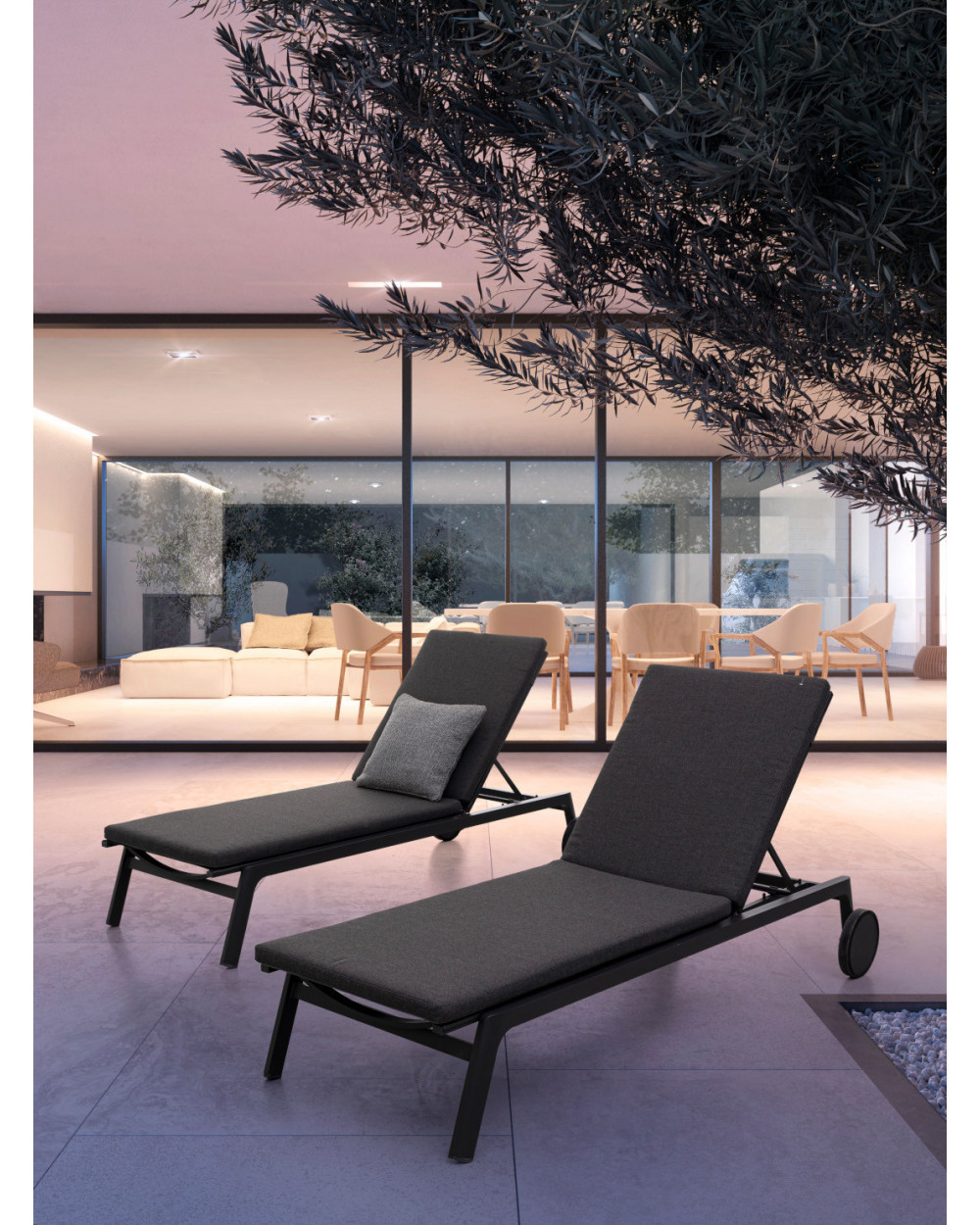 Jalisco Antracite Sunbed