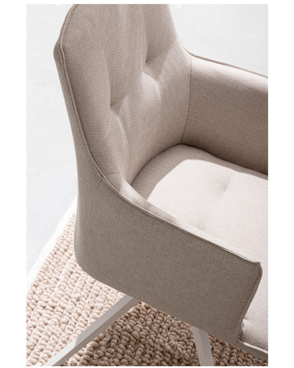 Skagen White Swivel Chair