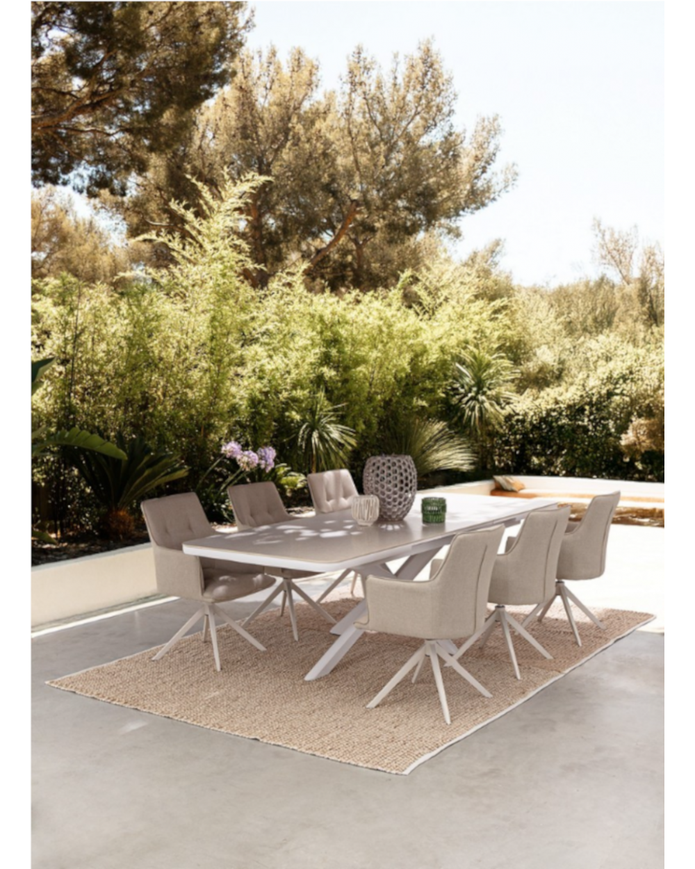 Skagen White Swivel Chair