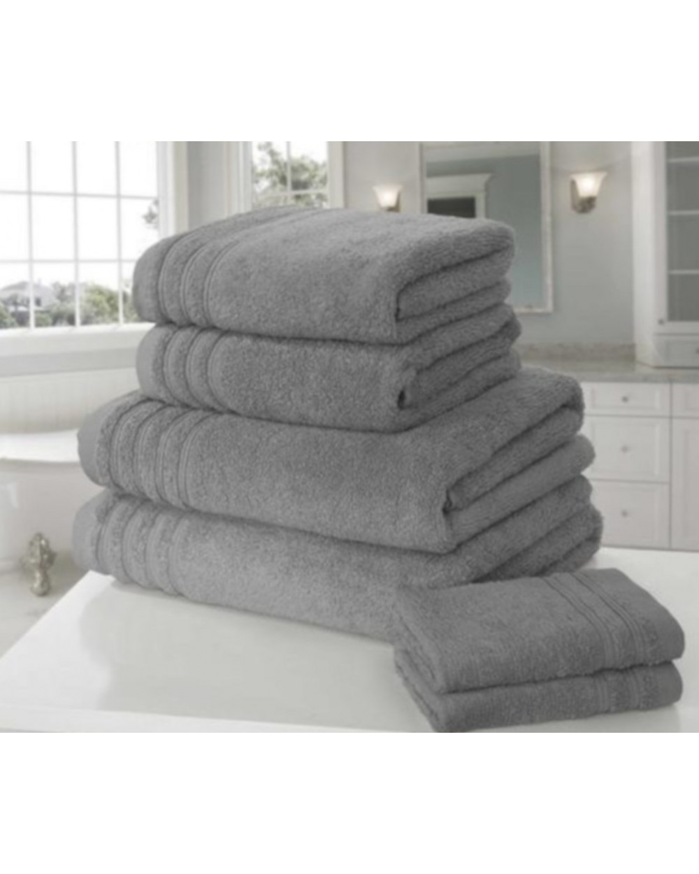 So Soft Grey Cotton Towels 6 Piece Pack