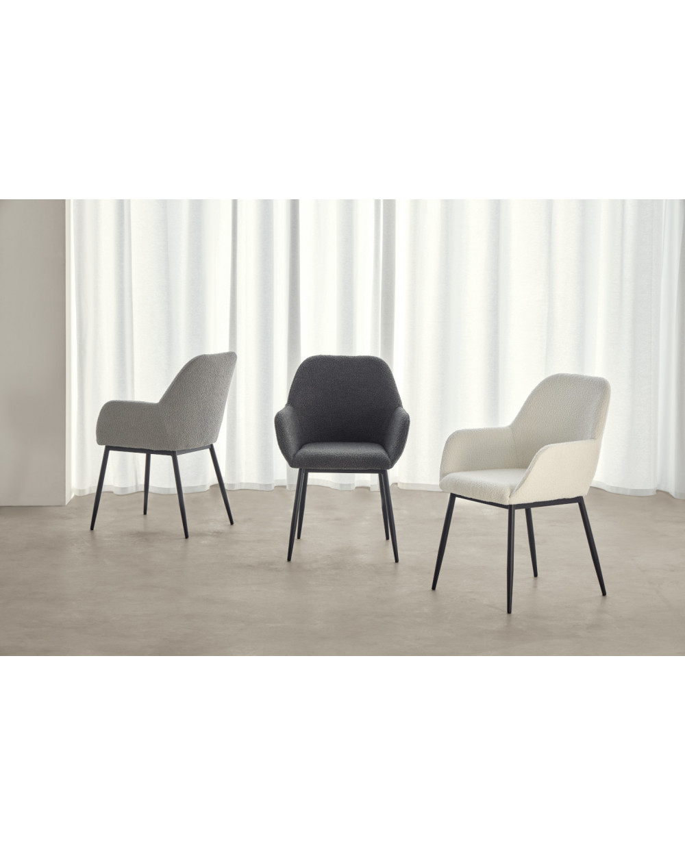 Mia Dining Chair in Light Grey